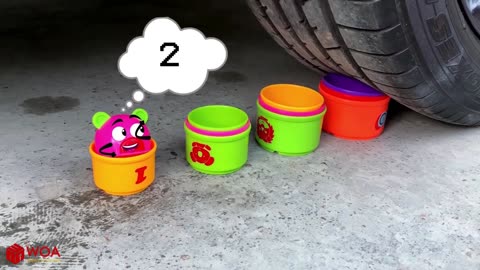 Plastic Toys, Plastic Stacking Streams Versus Car-Experiment/woa doodles