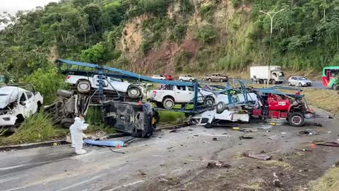 Video múltiple accidente en Colombia