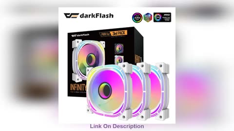 Exclusive Darkflash INF24 Pro 120mm White Rgb PC Case Fan