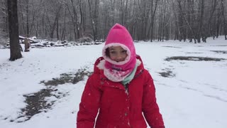 Avery Walking in the Snow