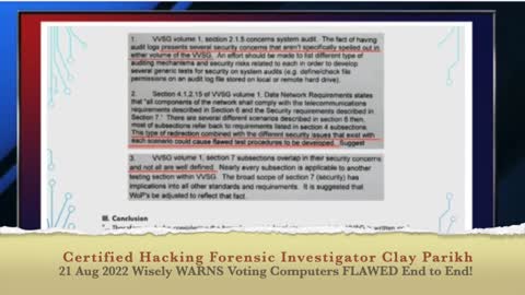 Full 30 min. Certified Hacking Forensic Investigator Clay Parikh - Voting Computers Flawed