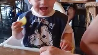 Child Absolutely Loves Lemon