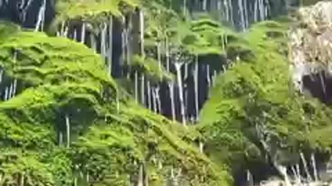 A waterfall hidden deep in Central china's zhangjagji