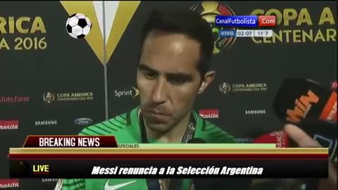 VIDEO: Claudio Bravo's reaction after Messi retirement from Argentina National Team