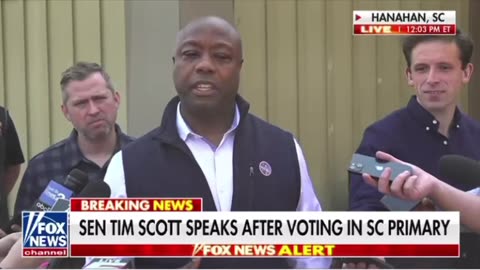 Senator Tim Scott SPEAKS after VOTING in SC primary