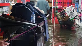 Fishing in a Flooded Boat Shed