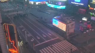 Empty NYC Times Square on New Year's Eve