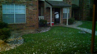 Hail storm damages cars