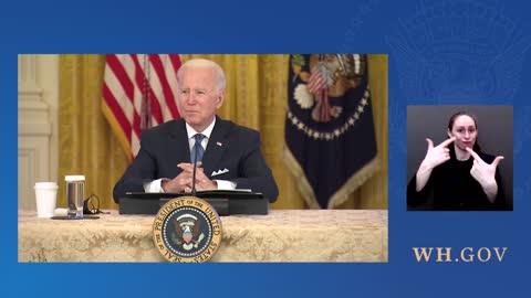 Biden Gives Speech While Meeting With The WH Competition Council