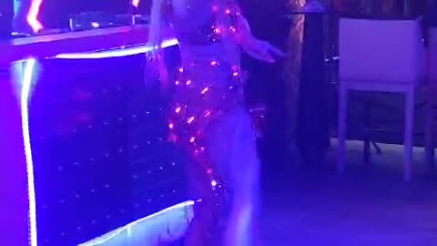 Dubai night club belly dance in girl