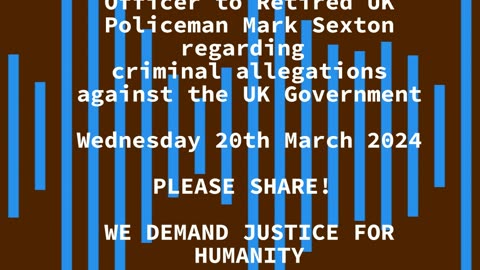 ex- PC Mark Sexton Phoned Call with MI5 (20 Mar 2024)