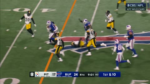 Josh Allen absorbs significant contact on 13-yard rush in fourth quarter