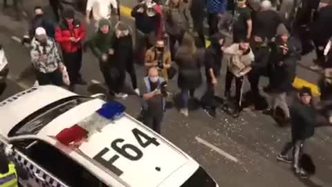 Police Spray Lockdown Protesters in Victoria, Australia Aug. 5th, 2021