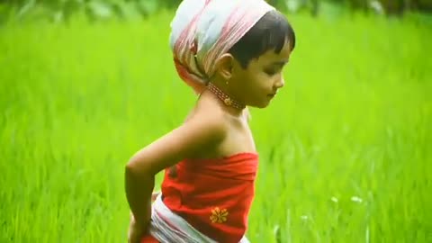 Assamese song dance by Cute little girl -gungun