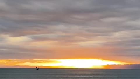 Peaceful Sunset at a Japan Beach