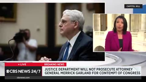 Justice Department will not prosecute Merrick Garland for contempt of Congress CBS News