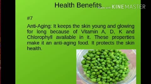 Health benefits of green peas