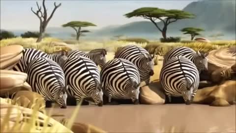 Cute animals in cartoon