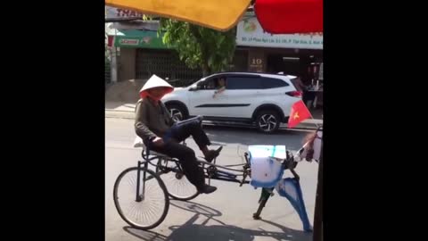 The Unique Bicycle OF A Vietnamese Man