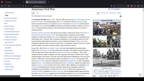 A Condensed History of The American Civil War