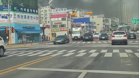 Fire in Suwon, Korea