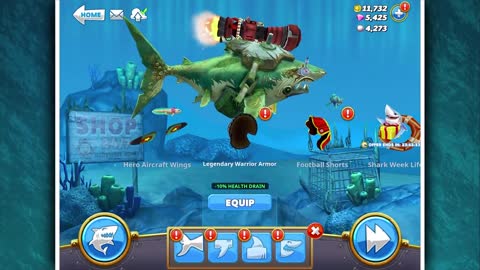 New VETERAN GREAT WHITE SHARK Unlocked!!! - Hungry Shark World | HD