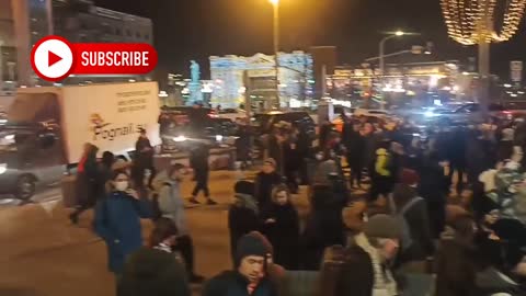 Look at the size of anti-war protestors in St Petersburg, Russia. Wow