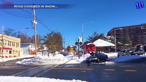 Funniest Trains Moving Through Snow Compilation_1