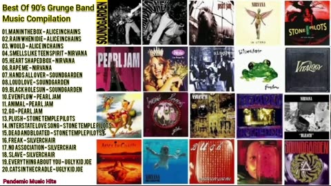 Grunge Rock 90's Hits Full Album AliceInChains, Nirvana, Soundgarden, PearlJam, StoneTemplePilots