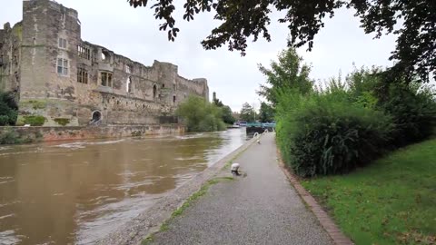 Flooded Newark River Trent Walk, English Countryside 4K.mp4