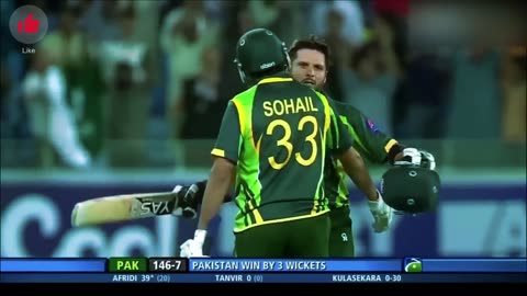 "Shahid Afridi's Epic Innings: Unleashing the Fury Against Sri Lanka"