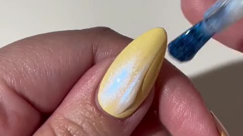 When yellow glazed nails are trending so you do a layering polish hack.