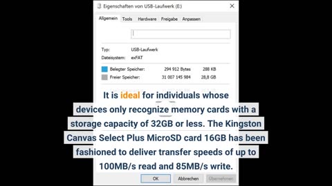 Kingston Canvas Select Plus microSD Card 16gb