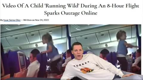 CHILD JUMPS ONPLANE FOOD TRAY