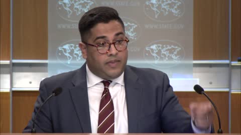 Vedant Patel leads the Department Press Briefing, at the Department of State, December 9, 2022