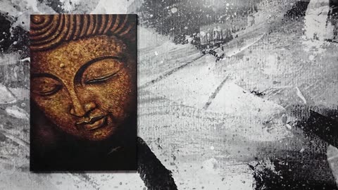 BUDDHA ACRYLIC PAINTING - timelapse