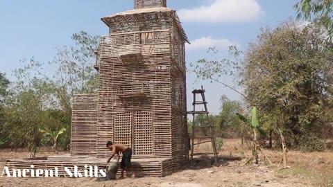 [Full Video] Building an Ancient Mud Villa House and Design Swimming Pool for Entertainment Place