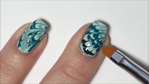 Waterless Watermarble Nail Art