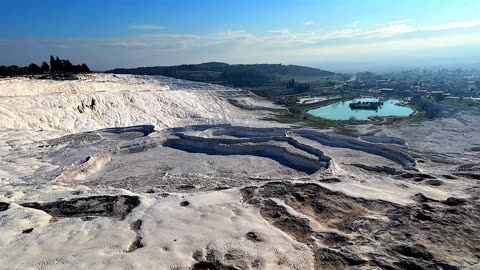 PAMUKKALE In Winter / Hot spring pools and Hierapolis / Turkey #viral #Travel #121