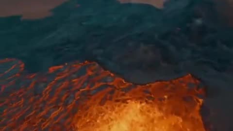 Active volcano drone short