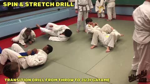 Spin & Stretch Transition Drill to Juji Gatame