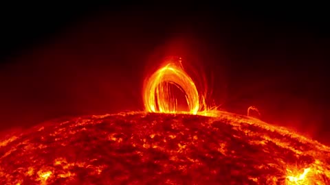 NASA _ Fiery Looping Rain on the Sun