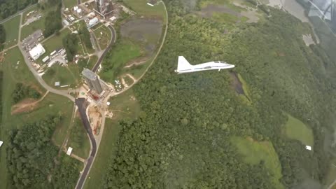 Ride With Astronauts In Flyby Salute to Marshall Center Test Stand Construction Teams