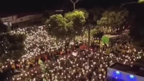 Demonstration against injustice in Brazil, fraud in the elections.