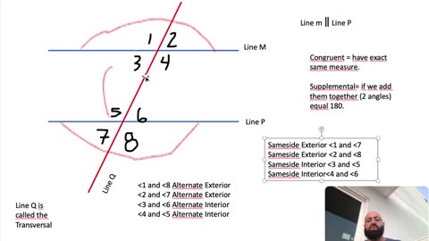 Parallel lines with a transversal