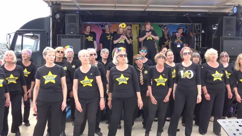 Penzance Cornwall Gay LGBTQIA+ Pride Parade 2022. 2 Rock Choir