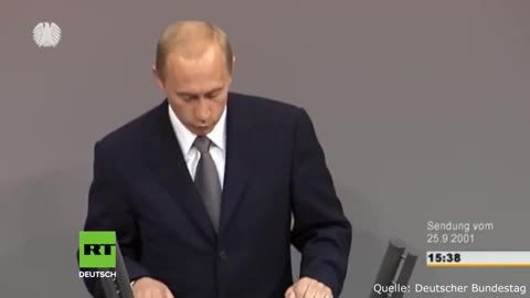 Putin's Rede im Jahr 2001 vor dem Deutschen Bundestag