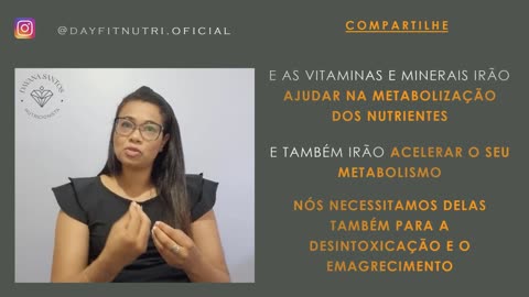 Vitaminas e Sais Minerais também atuam no emagrecimento