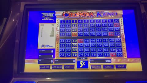 KENO 8 Coin Strategy Gambling at Arizona Casino near Phoenix Scottsdale