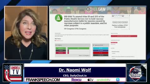 Naomi Wolf: House Bill HB9366 Strips Away Big Pharma's Liability Protections For Injuries & Deaths